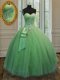 Yellow Green Lace Up Quinceanera Dresses Beading and Ruching and Bowknot Sleeveless Floor Length