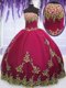 Floor Length Ball Gowns Sleeveless Fuchsia Sweet 16 Quinceanera Dress Zipper