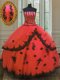 Smart Sleeveless Lace Up Floor Length Appliques Quinceanera Gowns