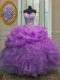 Popular Pick Ups Floor Length Lavender Sweet 16 Dress Sweetheart Sleeveless Lace Up