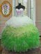 Floor Length Multi-color 15th Birthday Dress Sweetheart Sleeveless Lace Up