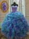 Luxury Floor Length Ball Gowns Sleeveless Multi-color 15 Quinceanera Dress Lace Up