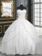Fancy With Train Ball Gowns Sleeveless White Sweet 16 Dresses Brush Train Lace Up