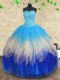 Chic Multi-color Sweetheart Neckline Beading and Ruffles and Ruffled Layers Sweet 16 Dresses Sleeveless Lace Up