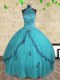 New Arrival Halter Top Sleeveless Beading Lace Up 15 Quinceanera Dress