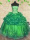 Green Strapless Lace Up Beading and Embroidery Quinceanera Dresses Sleeveless