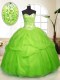 Adorable Sleeveless Floor Length Sequins and Pick Ups Lace Up Quinceanera Gowns