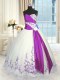 Sleeveless Lace Up Floor Length Embroidery and Sashes ribbons Quinceanera Gowns