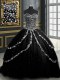 With Train Black Sweet 16 Dresses Sweetheart Sleeveless Brush Train Lace Up