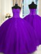 Admirable Sweetheart Sleeveless Tulle Quinceanera Dress Appliques Lace Up