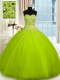 Sweetheart Sleeveless Tulle Ball Gown Prom Dress Beading Lace Up
