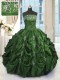 Latest Sleeveless Beading and Appliques and Embroidery and Pick Ups Lace Up Quinceanera Dresses