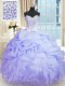 Trendy Floor Length Lavender Ball Gown Prom Dress Sweetheart Sleeveless Lace Up