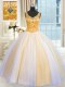 Multi-color V-neck Lace Up Beading and Sequins 15th Birthday Dress Sleeveless