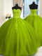 High End Sleeveless Lace Up Floor Length Embroidery Ball Gown Prom Dress