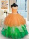 Affordable Floor Length Ball Gowns Sleeveless Multi-color 15th Birthday Dress Lace Up