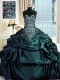 Pick Ups Ball Gowns Quinceanera Dresses Dark Green Taffeta Sleeveless Floor Length Zipper