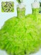 Yellow Green Sleeveless Floor Length Beading and Ruffles Lace Up 15th Birthday Dress