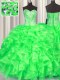 Sleeveless Beading and Ruffles Lace Up Sweet 16 Dresses