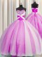 Best Selling Spaghetti Straps Beading and Sequins and Ruching Sweet 16 Dresses Fuchsia Lace Up Sleeveless Floor Length