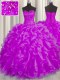 Adorable Sleeveless Beading and Ruffles Lace Up Sweet 16 Quinceanera Dress