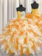 Superior Sweetheart Sleeveless Organza Quinceanera Dress Beading and Ruffles Lace Up