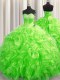 Sweep Train Ball Gowns Quince Ball Gowns Sweetheart Organza Sleeveless Lace Up