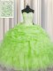 Traditional Lace Up Quinceanera Dress Beading and Ruffles Sleeveless Floor Length  Traditional Lace Up Quinceanera Dress Beading and Ruffles Sleeveless Floor Length