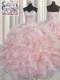 High Quality Bling-bling Sleeveless Beading and Ruffles Lace Up Sweet 16 Quinceanera Dress