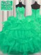 Sleeveless Lace Up Floor Length Beading and Ruffled Layers and Pick Ups Quinceanera Dresses