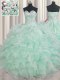 Sleeveless Lace Up Floor Length Beading and Ruffles Quinceanera Gowns