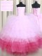Multi-color Sleeveless Ruffled Layers Floor Length Quinceanera Dress