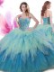 New Arrival Sweetheart Sleeveless Lace Up Quinceanera Gown Multi-color Tulle