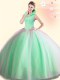 High Class Backless Sleeveless Beading Floor Length Sweet 16 Quinceanera Dress