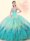 Ball Gowns Quinceanera Gown Multi-color Sweetheart Tulle Sleeveless Floor Length Lace Up