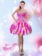 Deluxe Sweetheart Sleeveless Lace Up Dress for Prom Multi-color Tulle