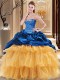 Artistic Organza and Taffeta Sweetheart Sleeveless Lace Up Beading and Ruffles Quinceanera Dresses in Multi-color