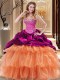 Affordable Sleeveless Lace Up Floor Length Beading and Ruffles Ball Gown Prom Dress