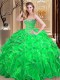 Classical Sleeveless Beading and Ruffles Floor Length Quinceanera Dresses