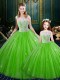 Floor Length Lace Up Sweet 16 Dresses for Military Ball and Sweet 16 and Quinceanera with Lace