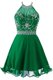 Wonderful Scoop Green Sleeveless Organza Zipper Prom Gown for Prom and Party