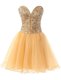 Sweetheart Sleeveless Lace Up Champagne Chiffon