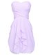 Noble Lavender Sleeveless Chiffon Lace Up Prom Party Dress for Prom and Party