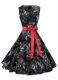 Admirable Black Dress for Prom Prom and Party and For with Sashes ribbons and Pattern Scoop Sleeveless Zipper