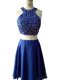 Scoop Sleeveless Beading Zipper Homecoming Dress