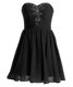 Sleeveless Mini Length Beading Lace Up Prom Evening Gown with Black