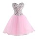 Free and Easy Sleeveless Beading Lace Up Prom Party Dress