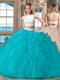 Inexpensive Blue Vestidos de Quinceanera Military Ball and Sweet 16 and Quinceanera and For with Beading Straps Sleeveless Backless