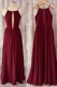 Sophisticated Floor Length A-line Sleeveless Burgundy Zipper