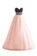 Designer Floor Length A-line Sleeveless Pink And Black Prom Gown Lace Up